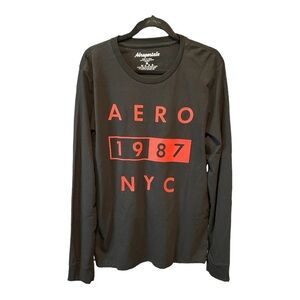 NWT Aeropostale Men’s Long Sleeves Graphic Tee Shirt Logo Sz L